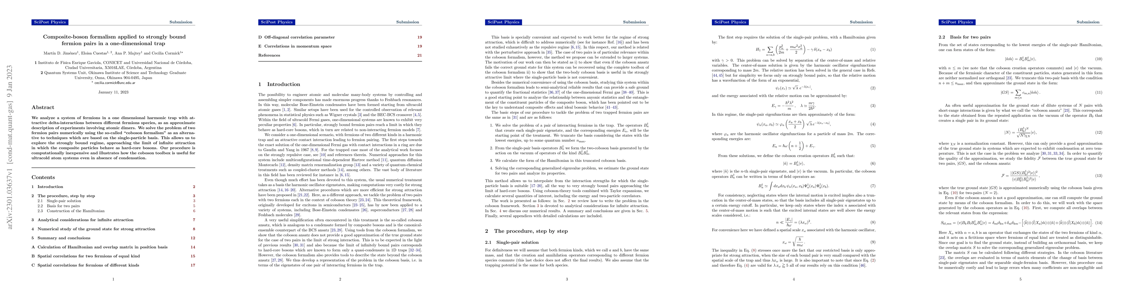 Thumbnail for Composite-boson formalism applied to strongly bound fermion pairs in a
  one-dimensional trap