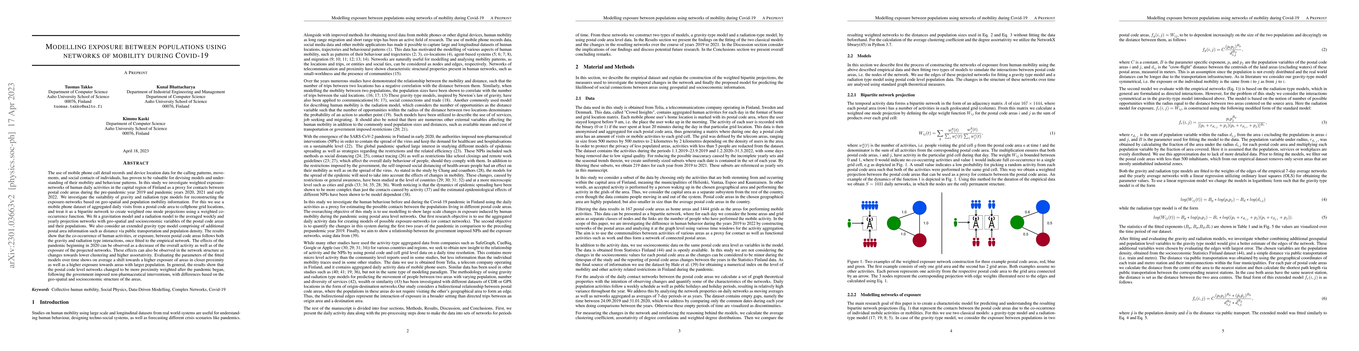 Thumbnail for Modelling exposure between populations using networks of mobility during
  Covid-19