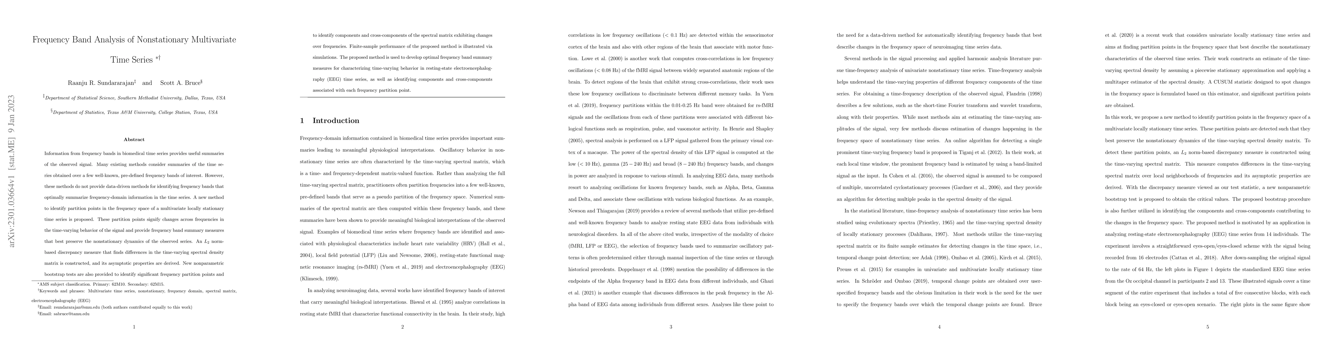 Thumbnail for Frequency Band Analysis of Nonstationary Multivariate Time Series
