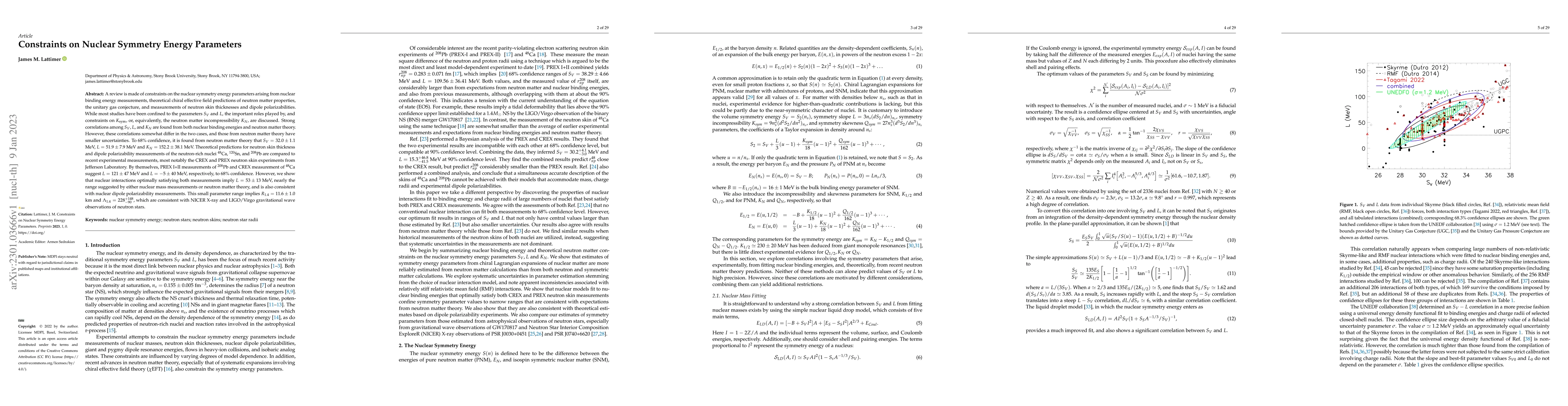 Thumbnail for Constraints on Nuclear Symmetry Energy Parameters