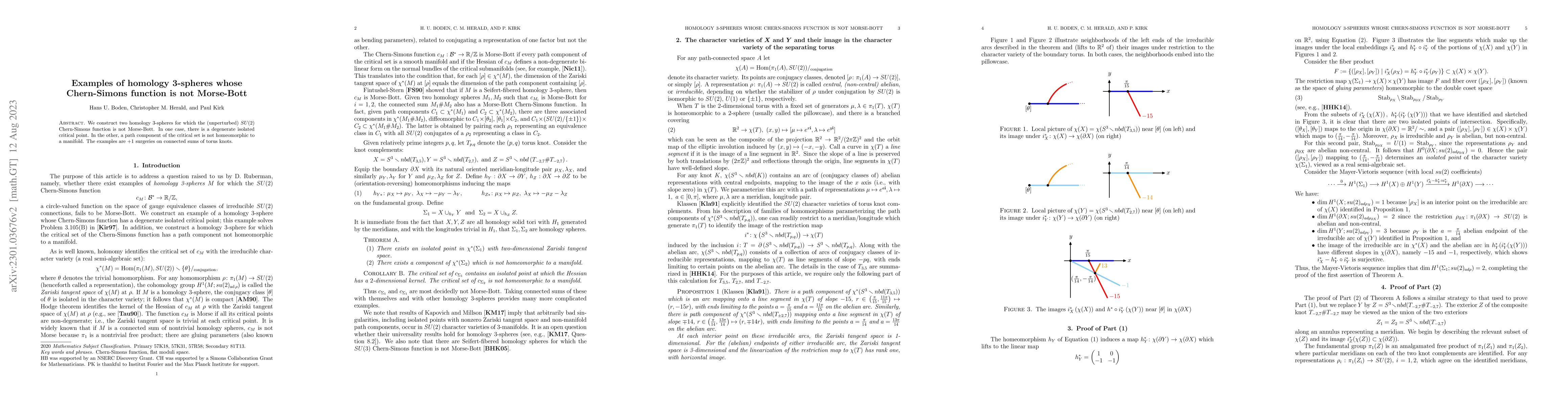 Thumbnail for Examples of homology 3-spheres whose Chern-Simons function is not
  Morse-Bott