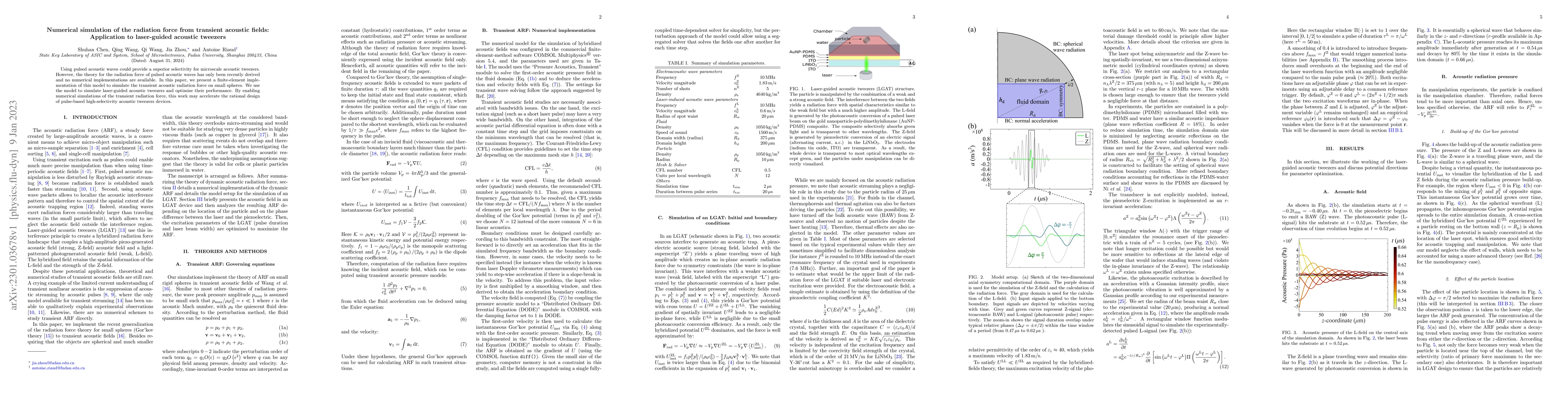 Thumbnail for Numerical simulation of the radiation force from transient acoustic
  fields: Application to laser-guided acoustic tweezers