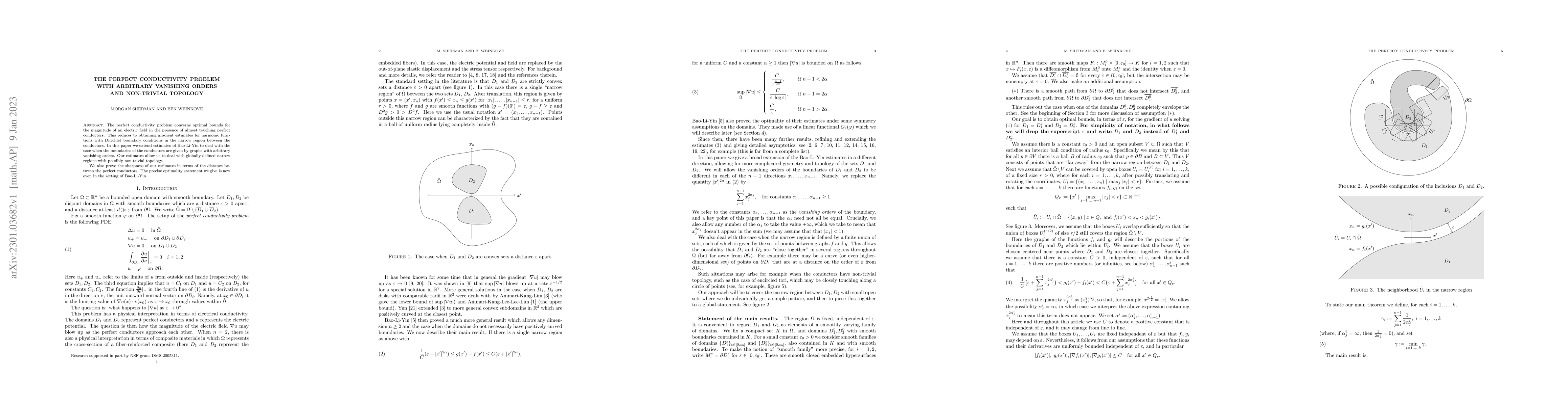 Thumbnail for The perfect conductivity problem with arbitrary vanishing orders and
  non-trivial topology