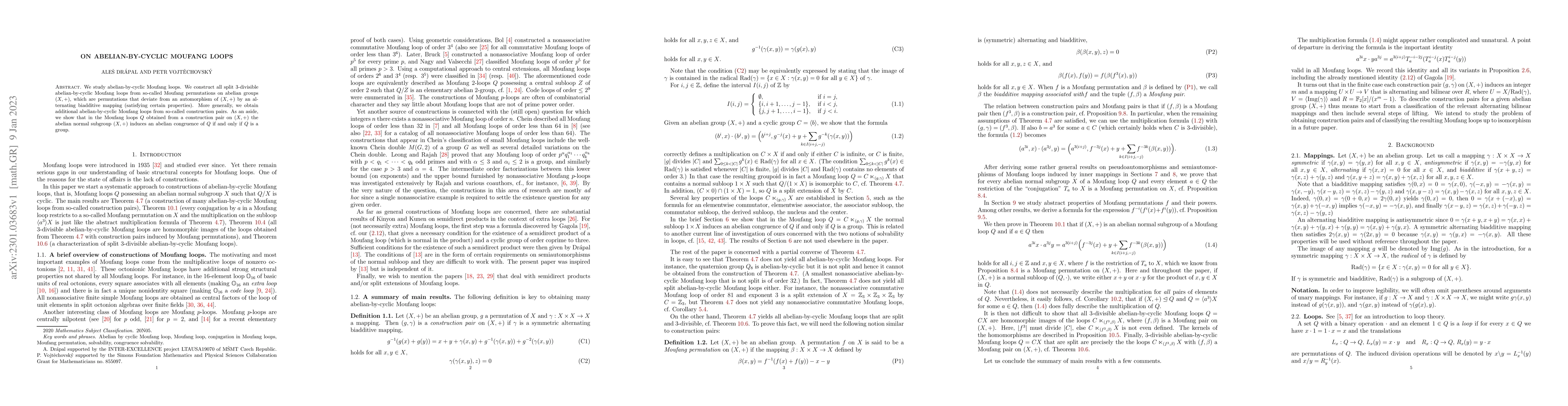Thumbnail for On abelian-by-cyclic Moufang loops