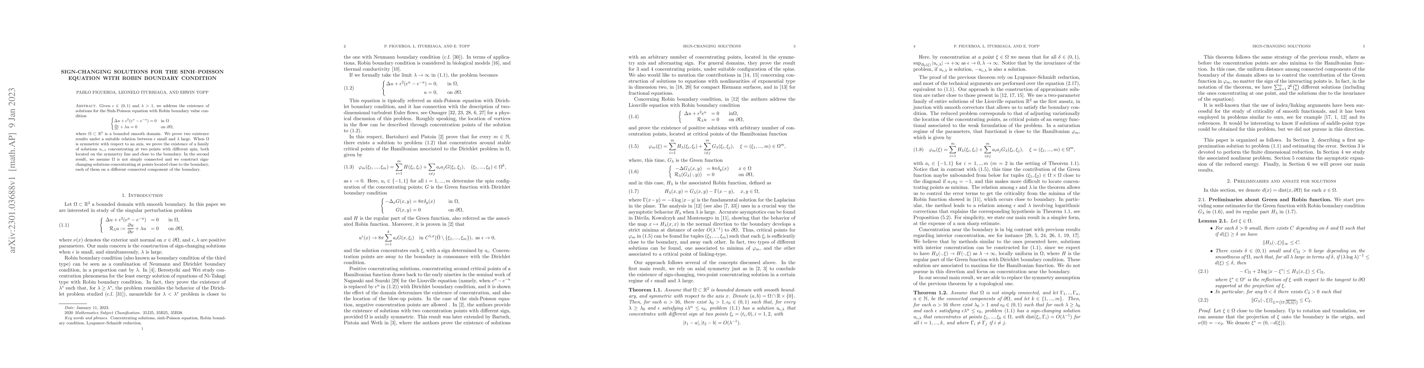 Thumbnail for Sign-changing solutions for the sinh-Poisson equation with Robin
  Boundary condition