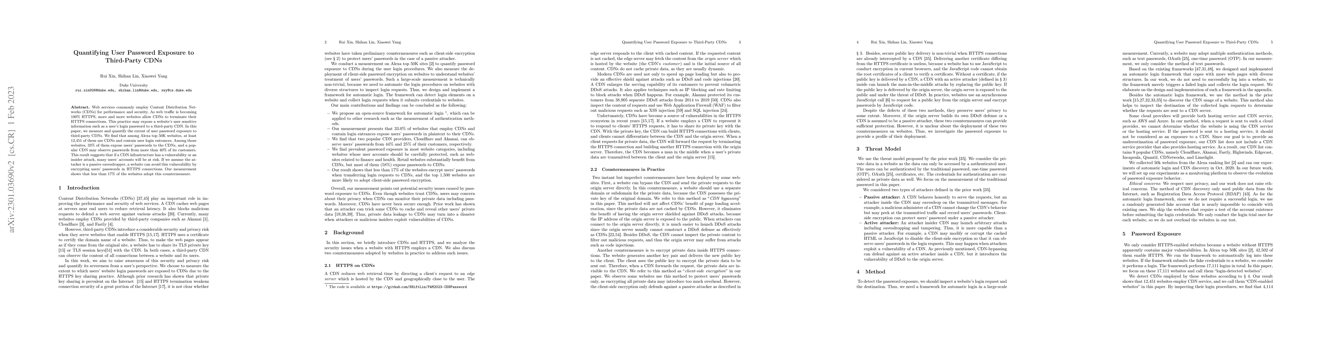 Thumbnail for Quantifying User Password Exposure to Third-Party CDNs