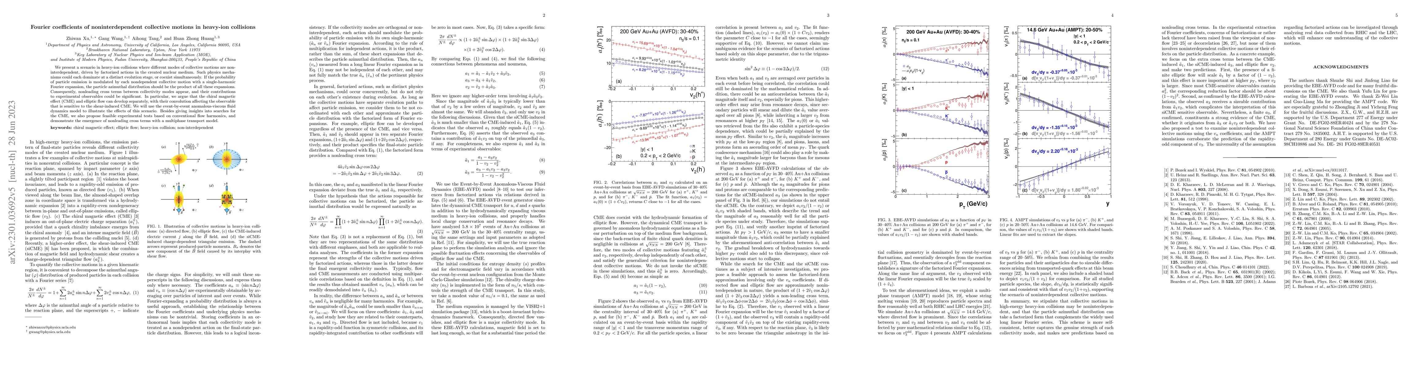 Thumbnail for Fourier coefficients of noninterdependent collective motions in
  heavy-ion collisions