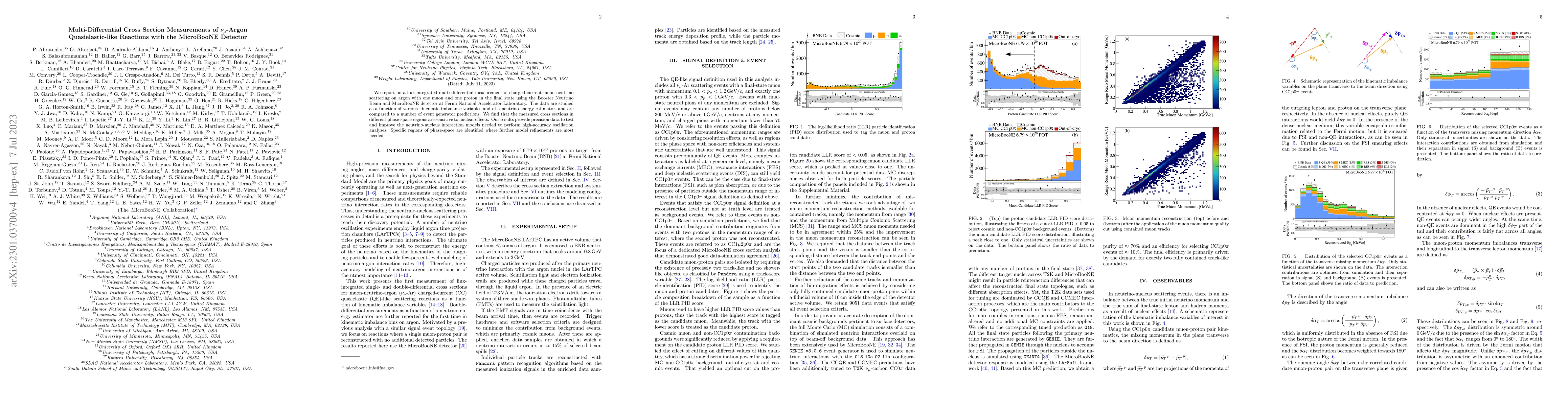 Thumbnail for Multi-Differential Cross Section Measurements of Muon-Neutrino-Argon
  Quasielastic-like Reactions with the MicroBooNE Detector