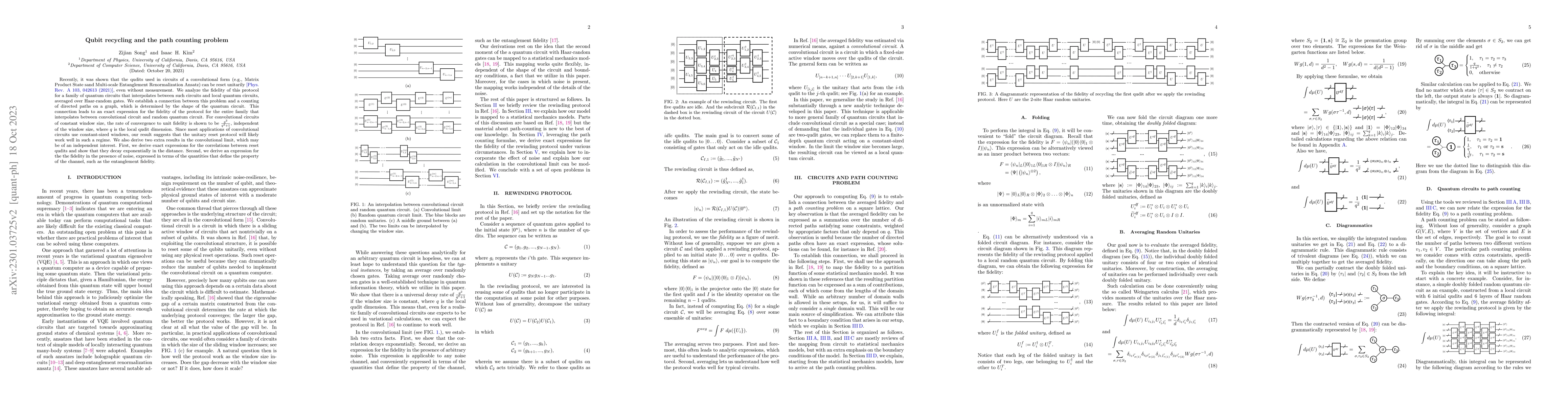 Thumbnail for Qubit recycling and the path counting problem