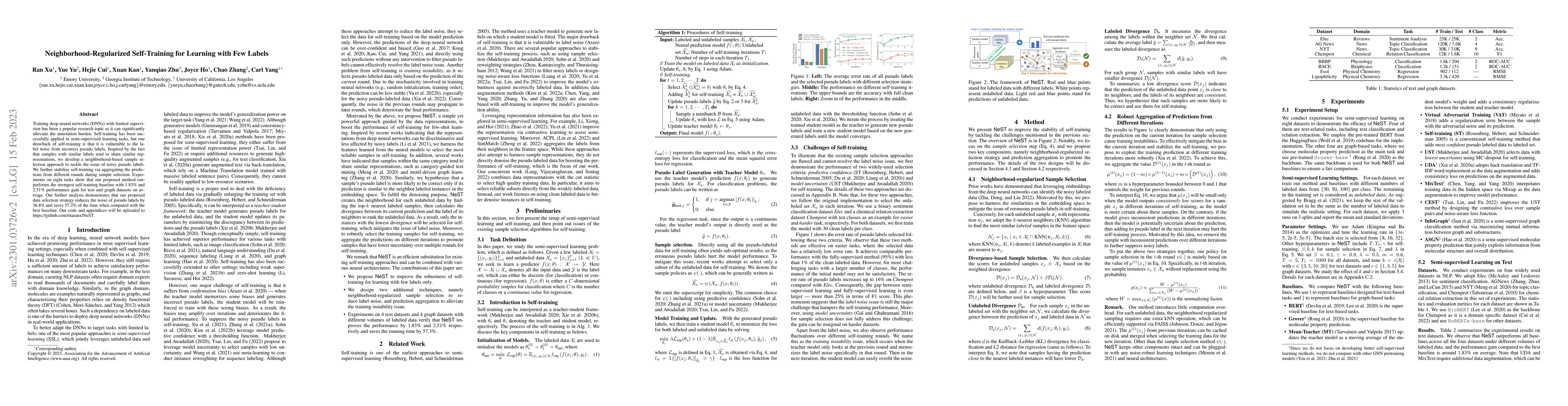 Thumbnail for Neighborhood-Regularized Self-Training for Learning with Few Labels