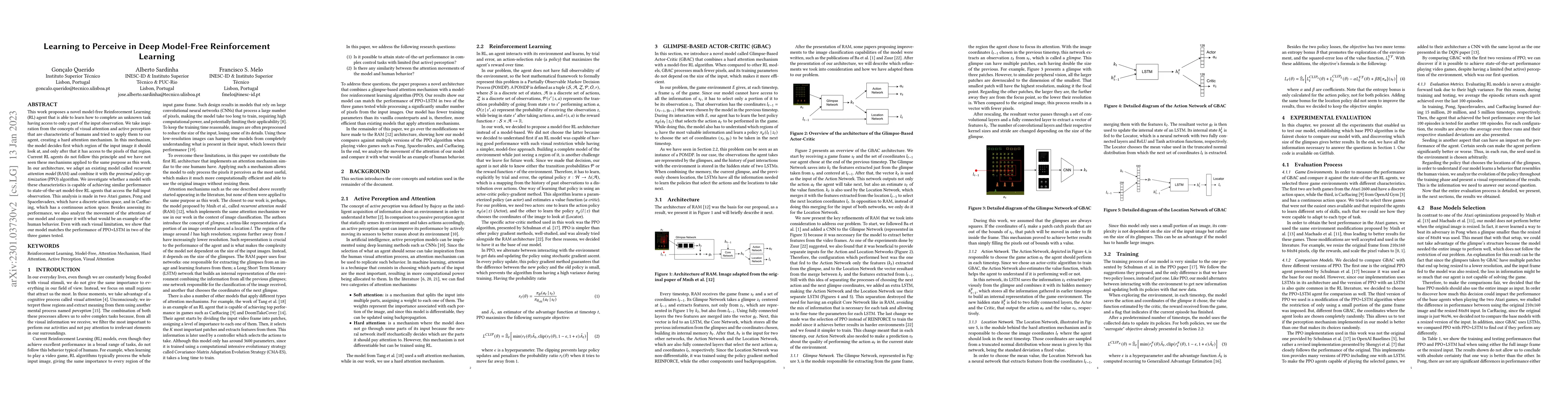 Thumbnail for Learning to Perceive in Deep Model-Free Reinforcement Learning