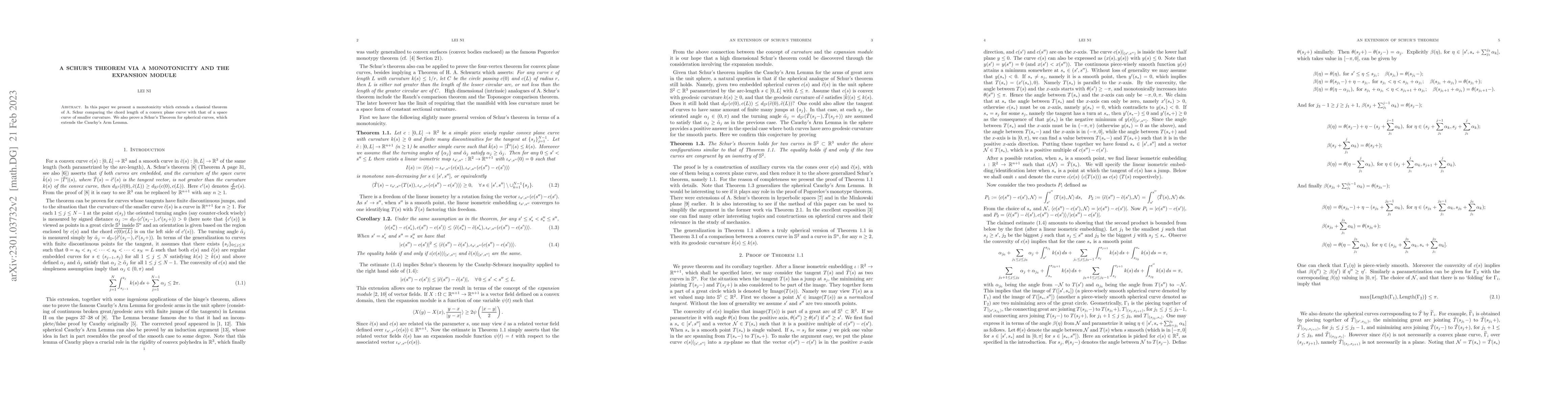 Thumbnail for A Schur's theorem via a monotonicity and the expansion module