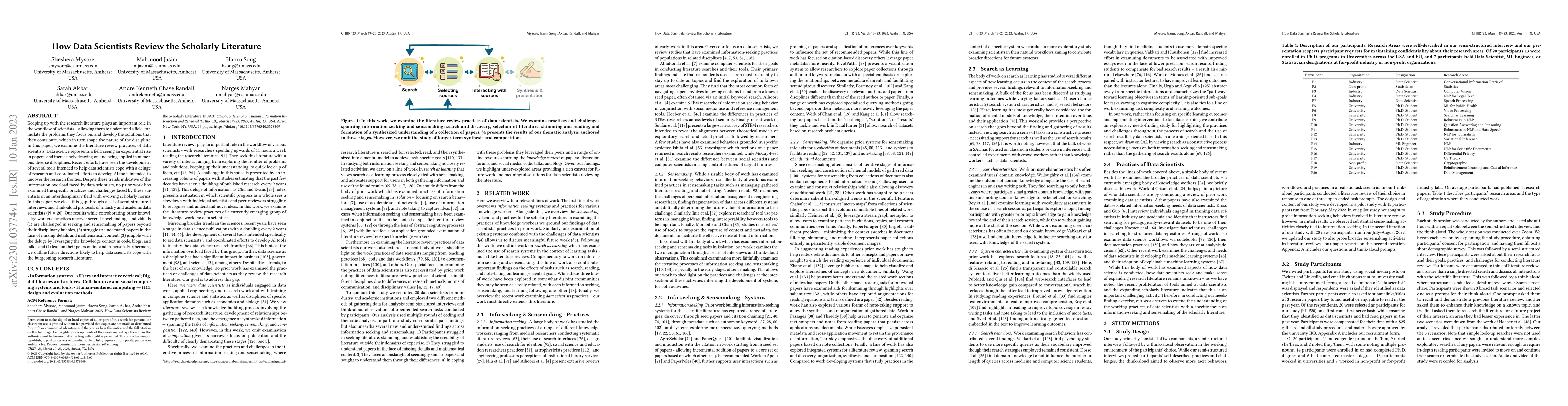 Thumbnail for How Data Scientists Review the Scholarly Literature