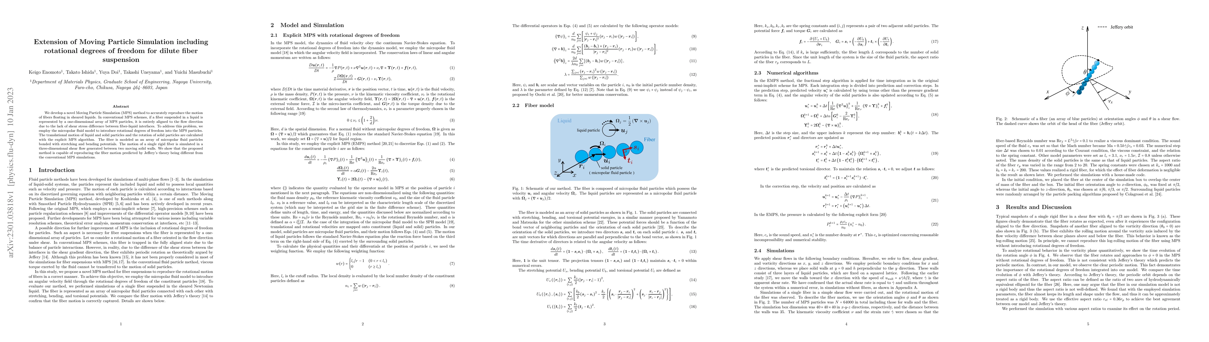 Thumbnail for Extension of Moving Particle Simulation including rotational degrees of
  freedom for dilute fiber suspension