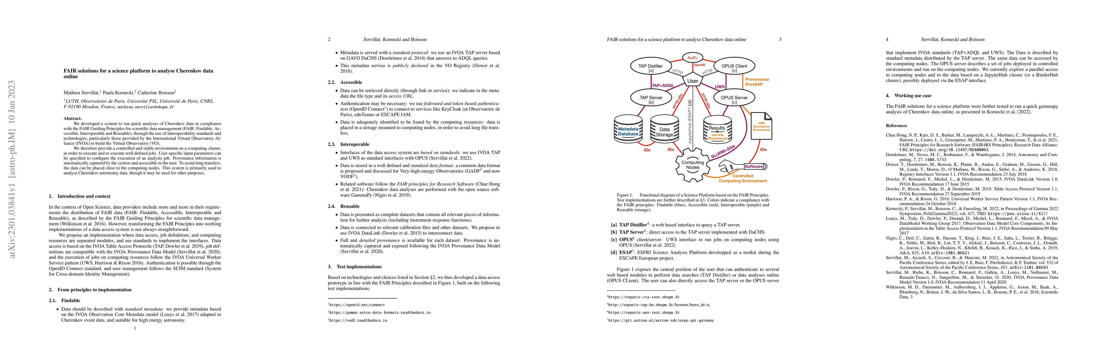 Thumbnail for FAIR solutions for a science platform to analyse Cherenkov data online