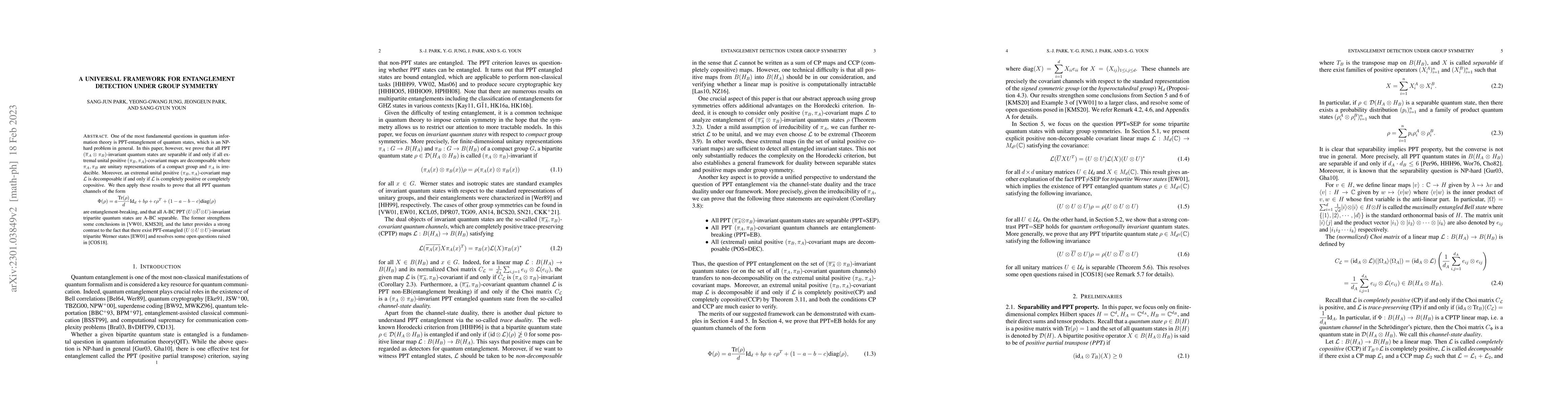 Thumbnail for A universal framework for entanglement detection under group symmetry