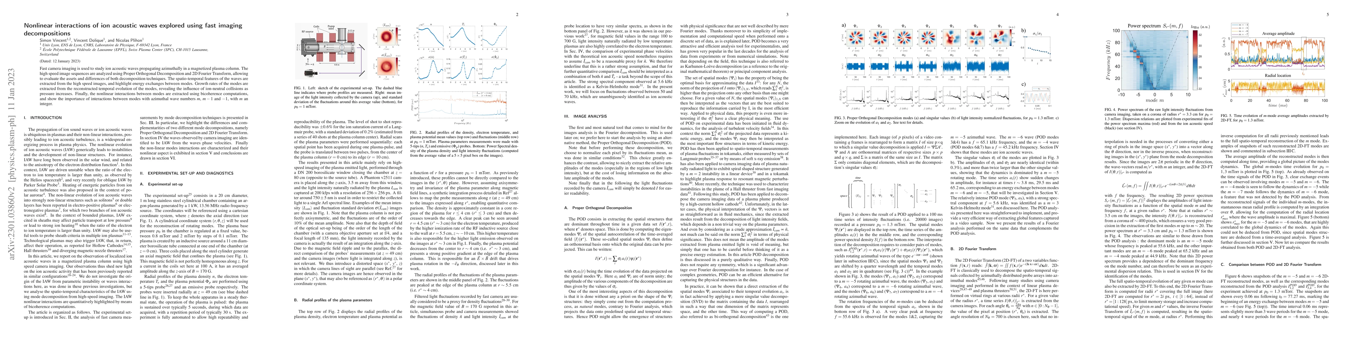 Thumbnail for Nonlinear interactions of ion acoustic waves explored using fast imaging
  decompositions