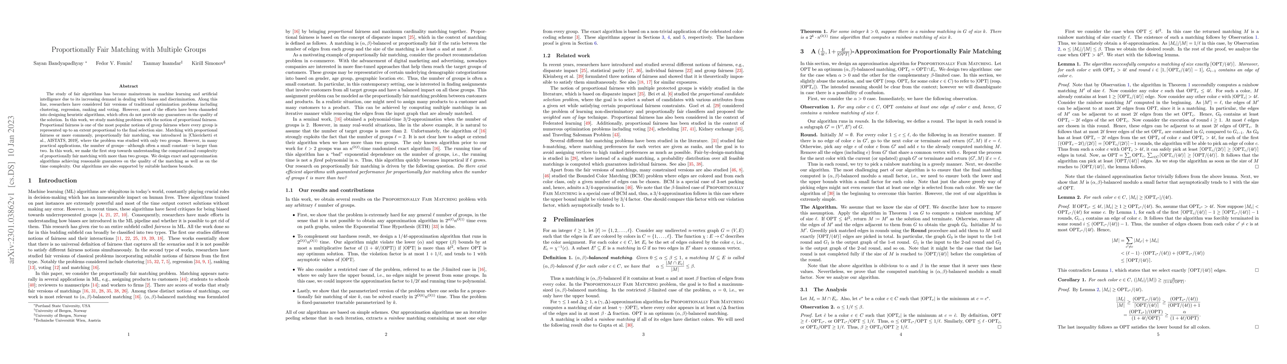 Thumbnail for Proportionally Fair Matching with Multiple Groups
