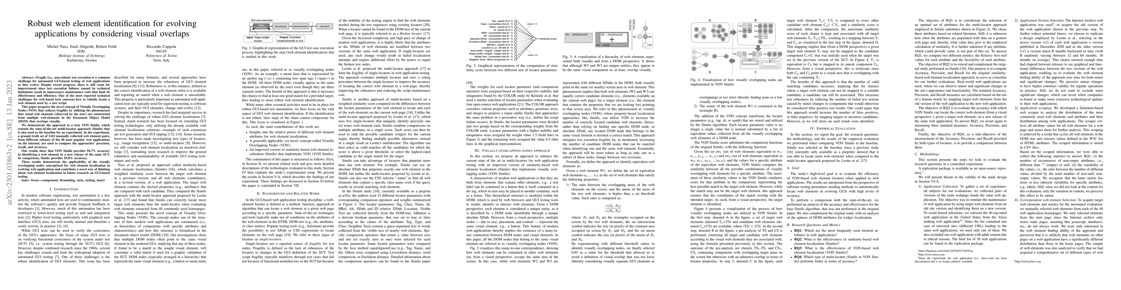 Thumbnail for Robust web element identification for evolving applications by
  considering visual overlaps
