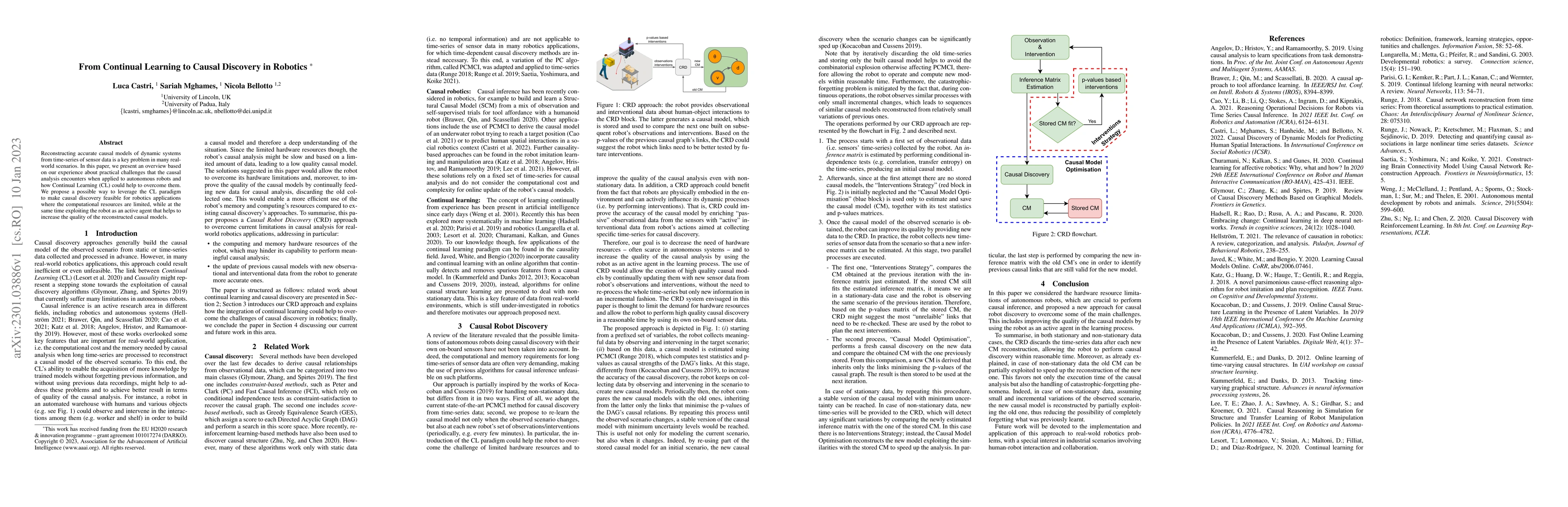 Thumbnail for From Continual Learning to Causal Discovery in Robotics