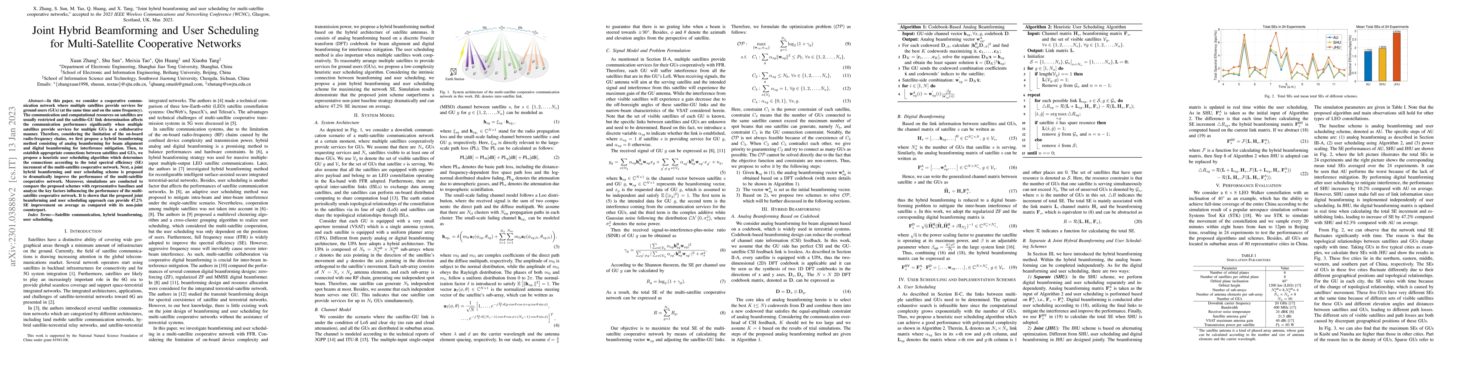 Thumbnail for Joint Hybrid Beamforming and User Scheduling for Multi-Satellite
  Cooperative Networks