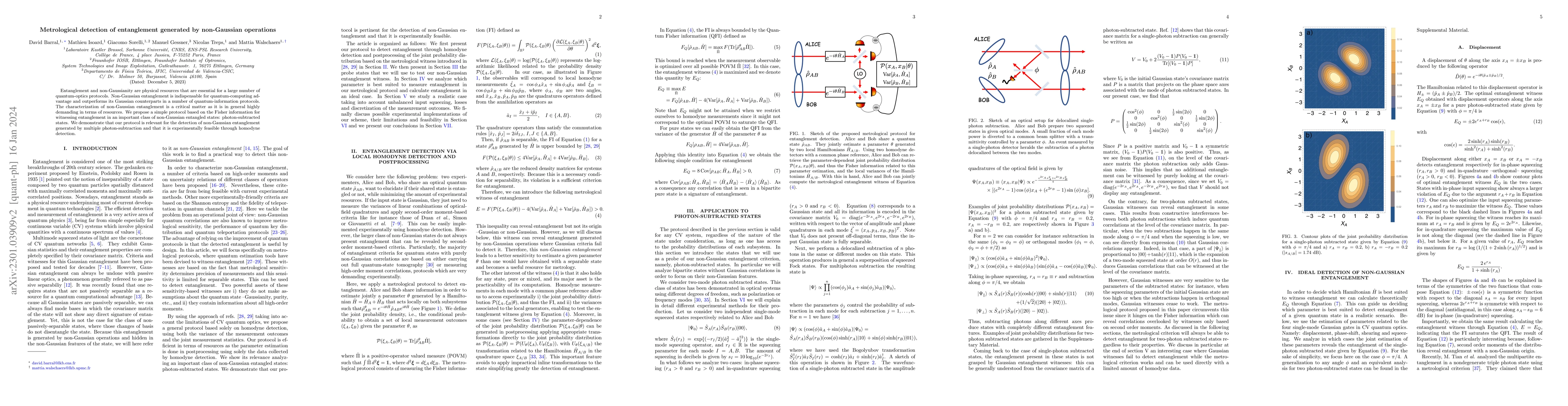 Thumbnail for Metrological detection of entanglement generated by non-Gaussian
  operations