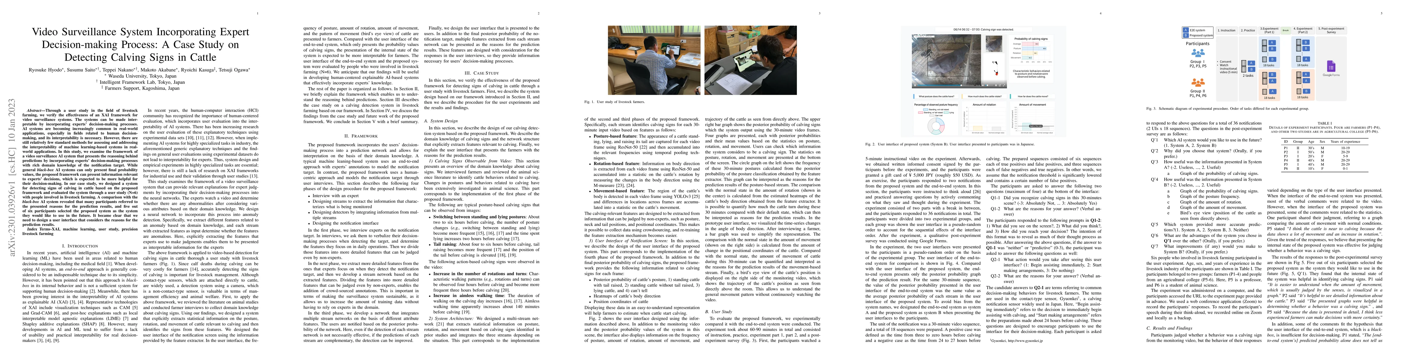 Thumbnail for Video Surveillance System Incorporating Expert Decision-making Process:
  A Case Study on Detecting Calving Signs in Cattle