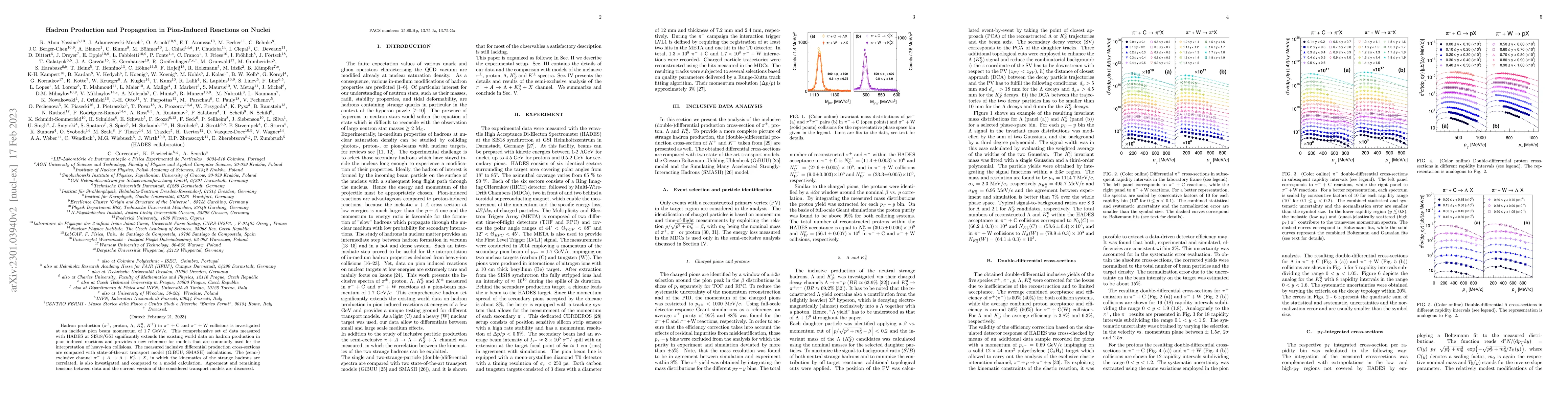 Thumbnail for Hadron Production and Propagation in Pion-Induced Reactions on Nuclei