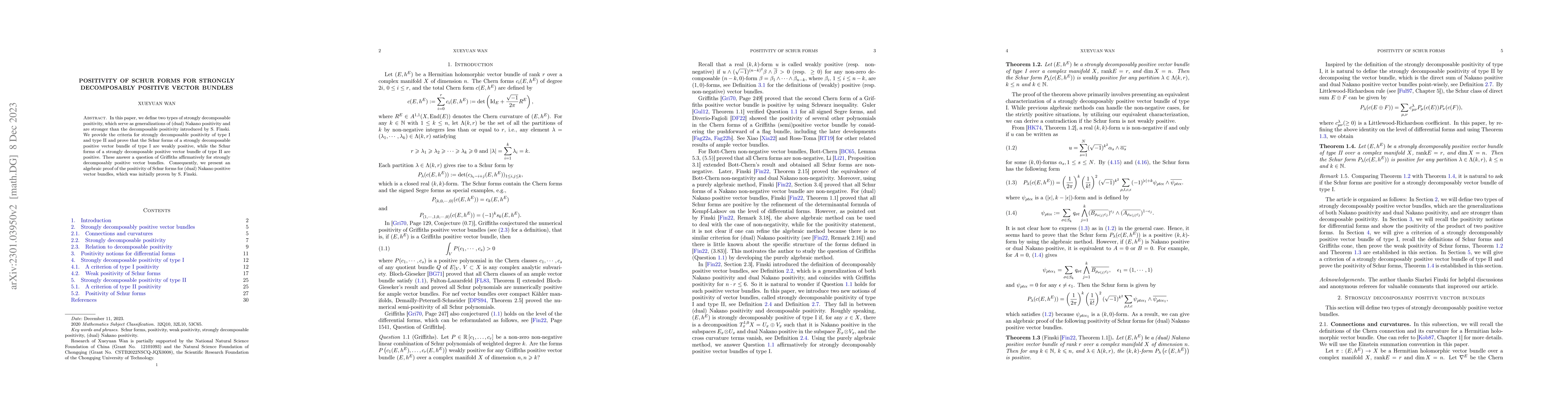 Thumbnail for Positivity of Schur forms for strongly decomposably positive vector
  bundles