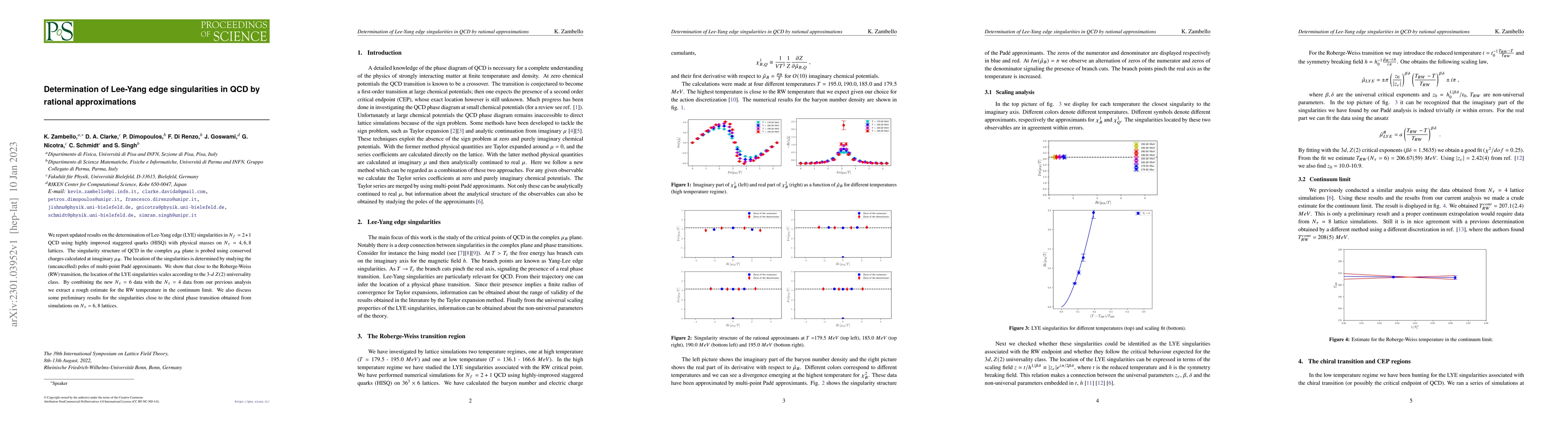 Thumbnail for Determination of Lee-Yang edge singularities in QCD by rational
  approximations