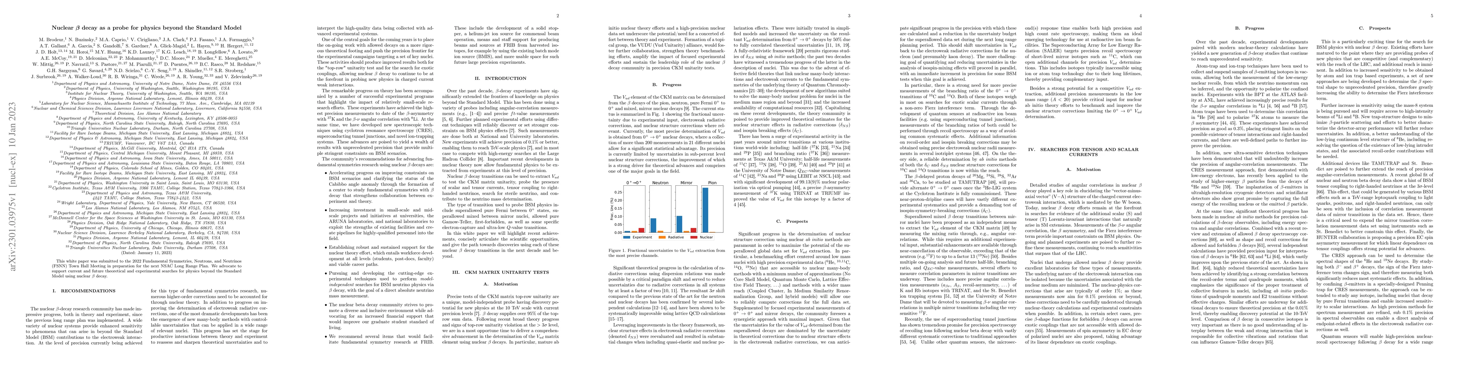 Thumbnail for Nuclear $\beta$ decay as a probe for physics beyond the Standard Model