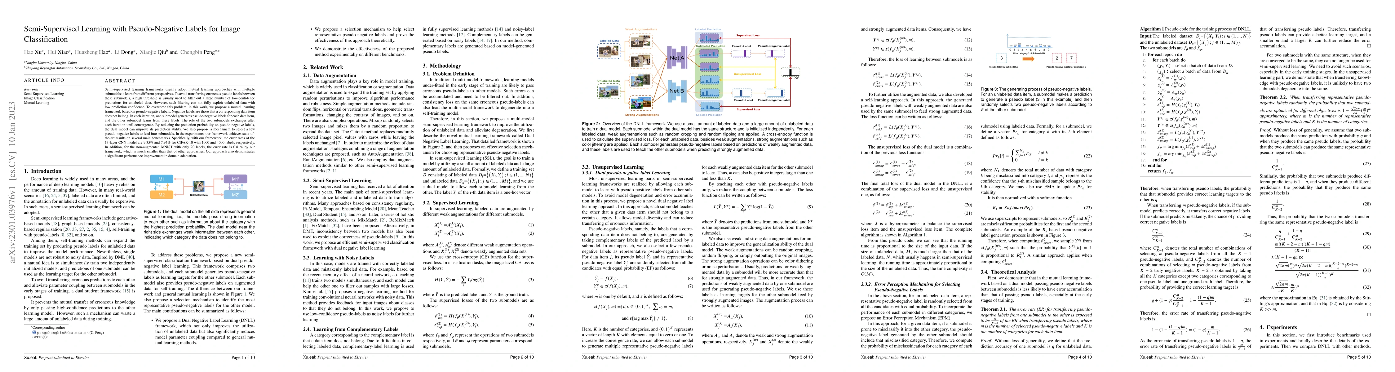 Thumbnail for Semi-Supervised Learning with Pseudo-Negative Labels for Image
  Classification