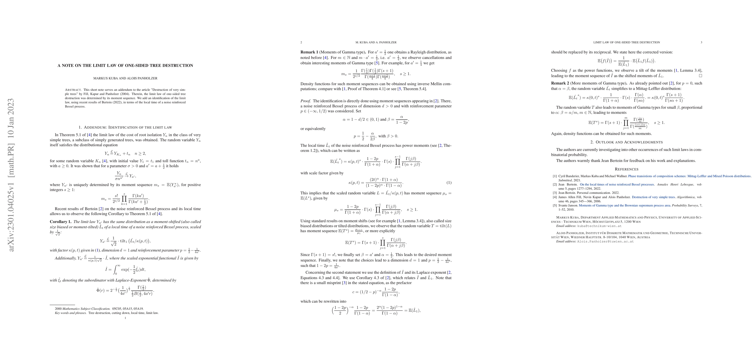 Thumbnail for A note on the limit law of one-sided tree destruction