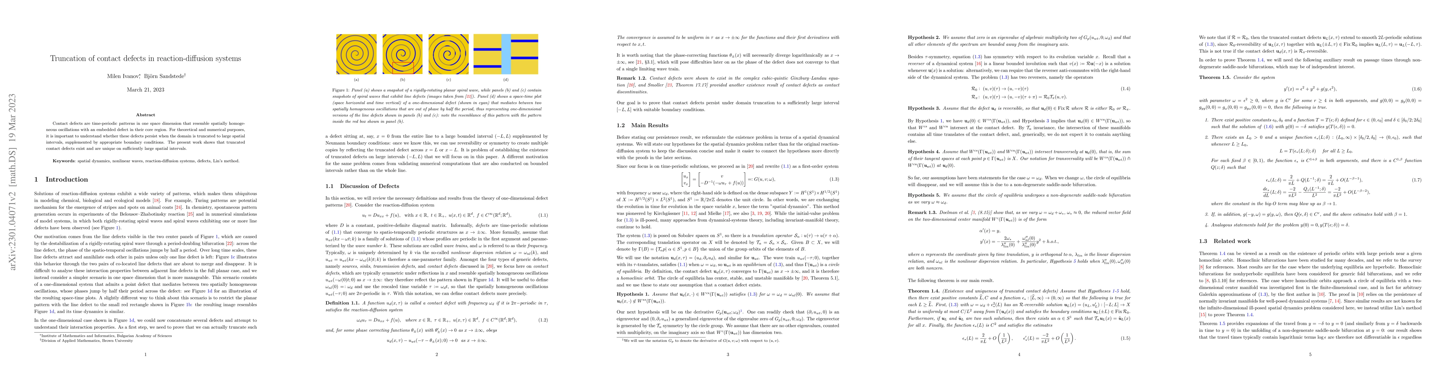 Thumbnail for Truncation of contact defects in reaction-diffusion systems