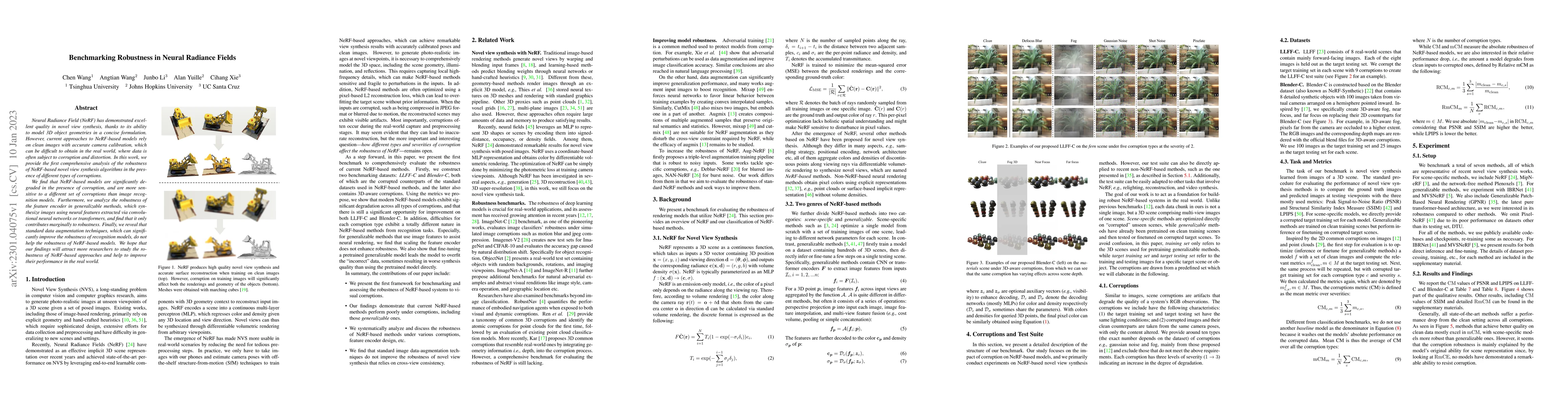 Thumbnail for Benchmarking Robustness in Neural Radiance Fields