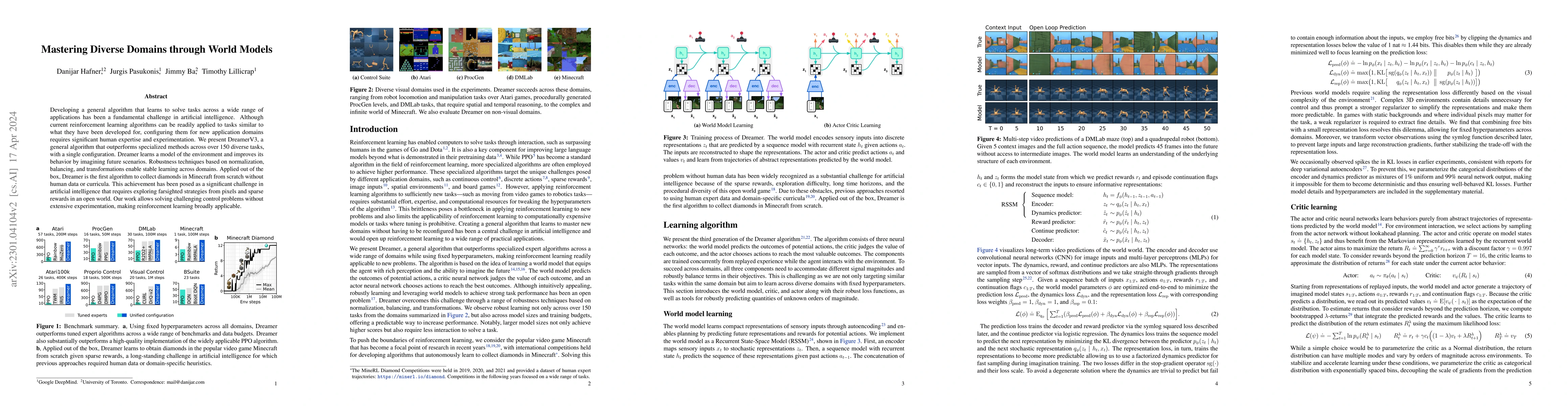Thumbnail for Mastering Diverse Domains through World Models