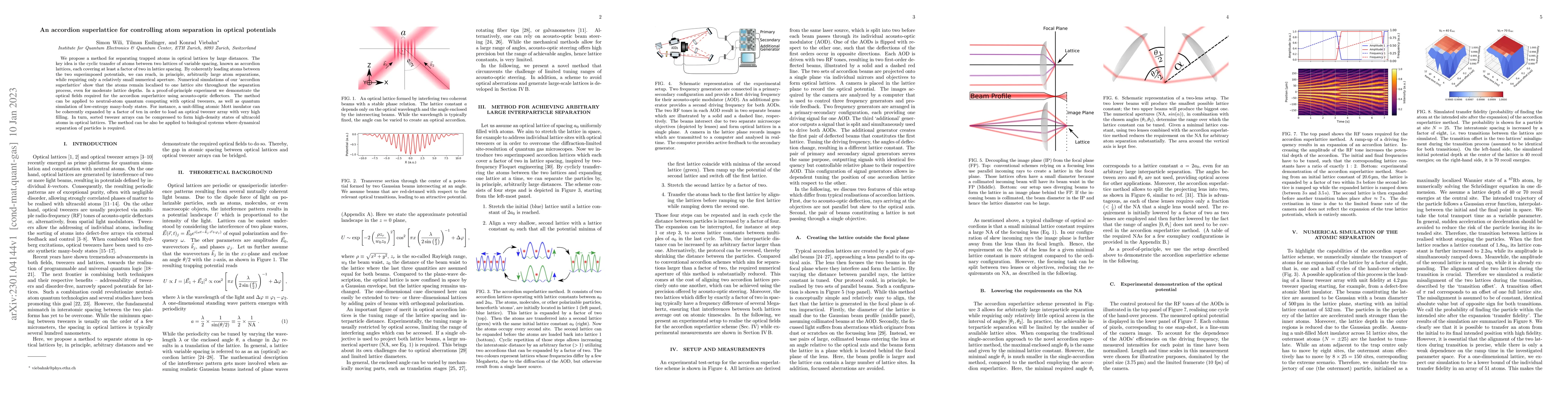 Thumbnail for An accordion superlattice for controlling atom separation in optical
  potentials
