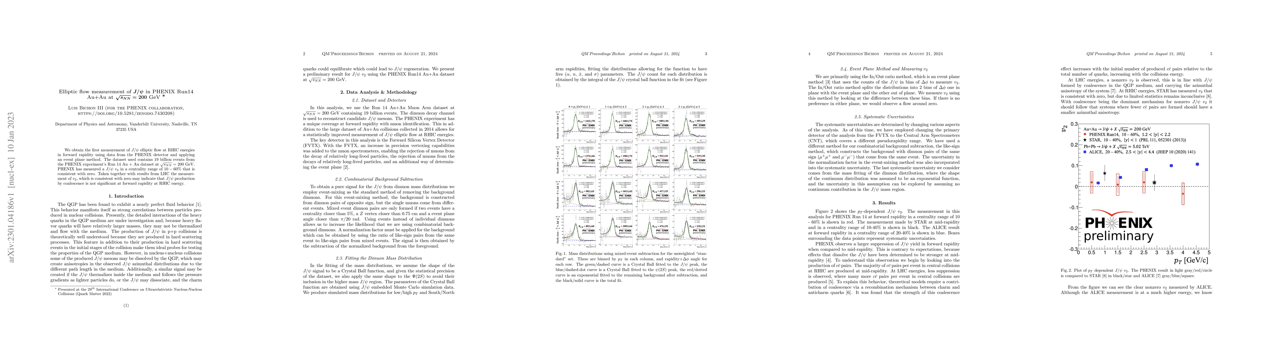 Thumbnail for Elliptic flow measurement of $J/\psi$ in PHENIX Run14 Au+Au at
  $\sqrt{s_{NN}}=200$ GeV