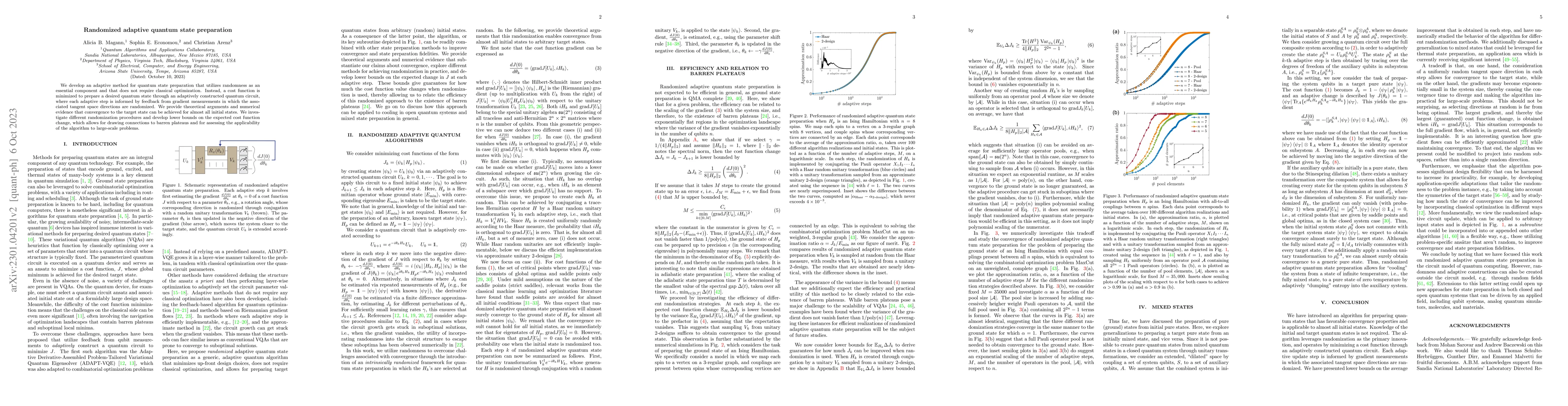 Thumbnail for Randomized adaptive quantum state preparation