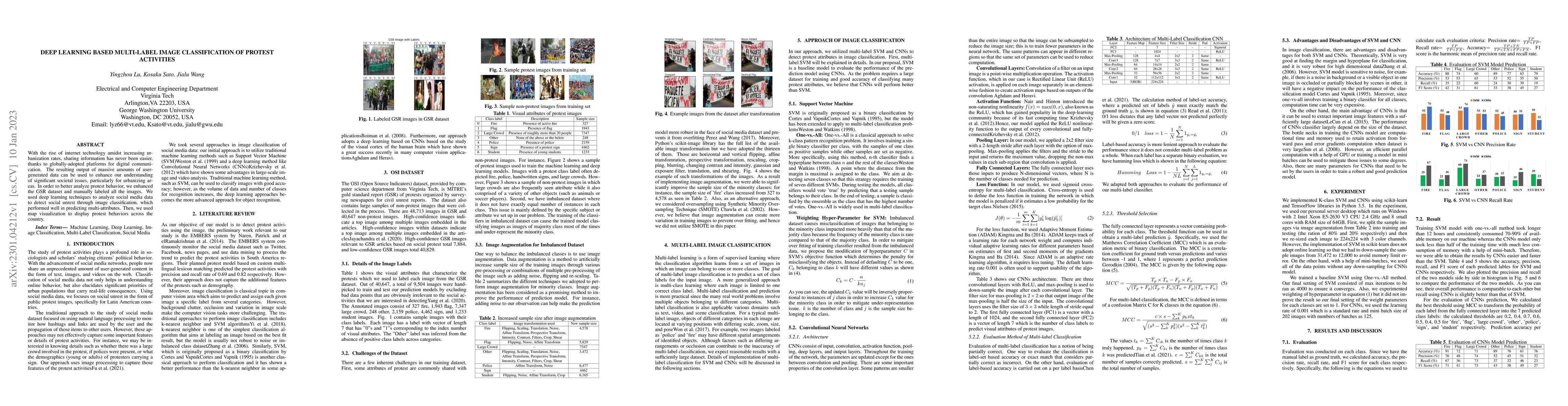 Thumbnail for Deep Learning based Multi-Label Image Classification of Protest
  Activities
