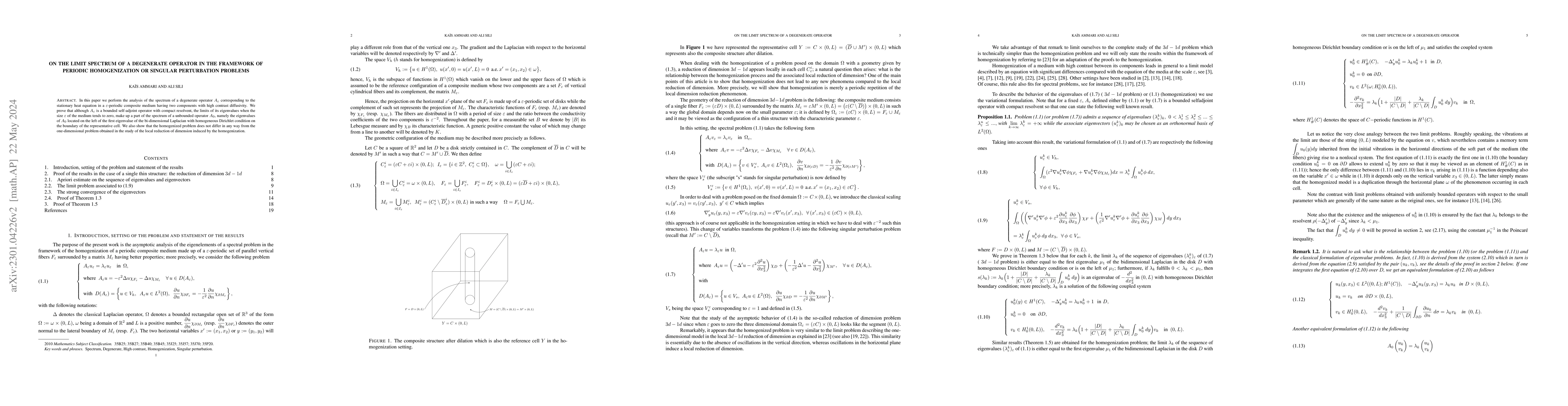 Thumbnail for On the limit spectrum of a degenerate operator in the framework of
  periodic homogenization or singular perturbation problems