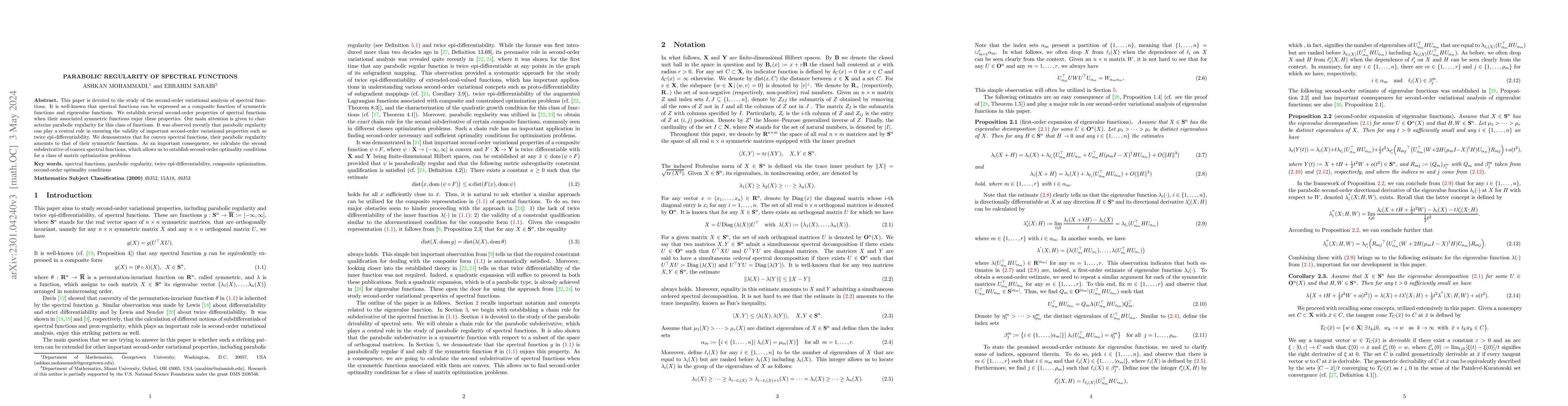 Thumbnail for Parabolic Regularity of Spectral Functions