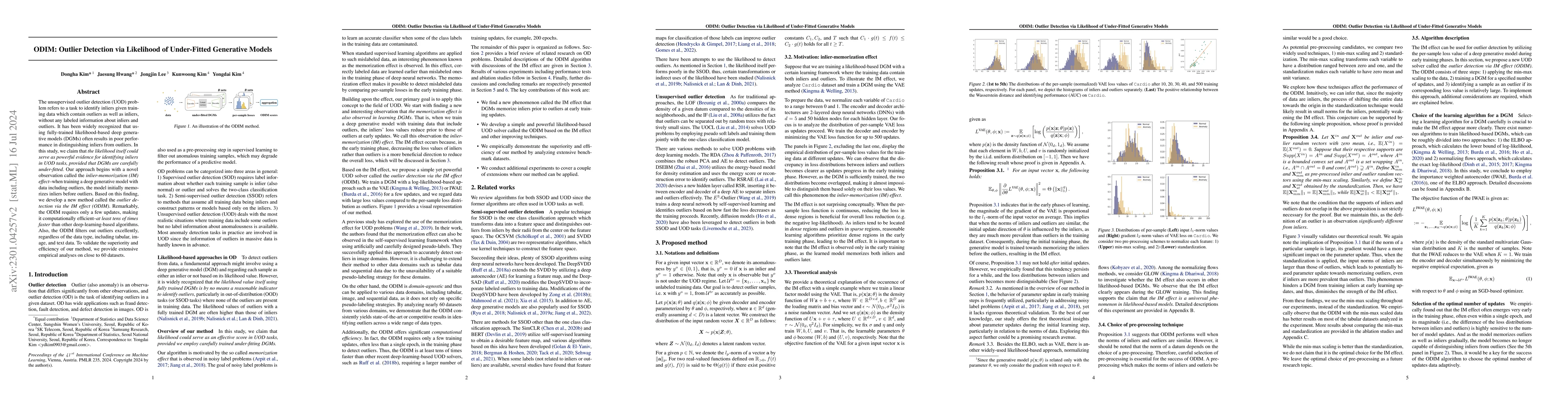 Thumbnail for ODIM: Outlier Detection via Likelihood of Under-Fitted Generative Models