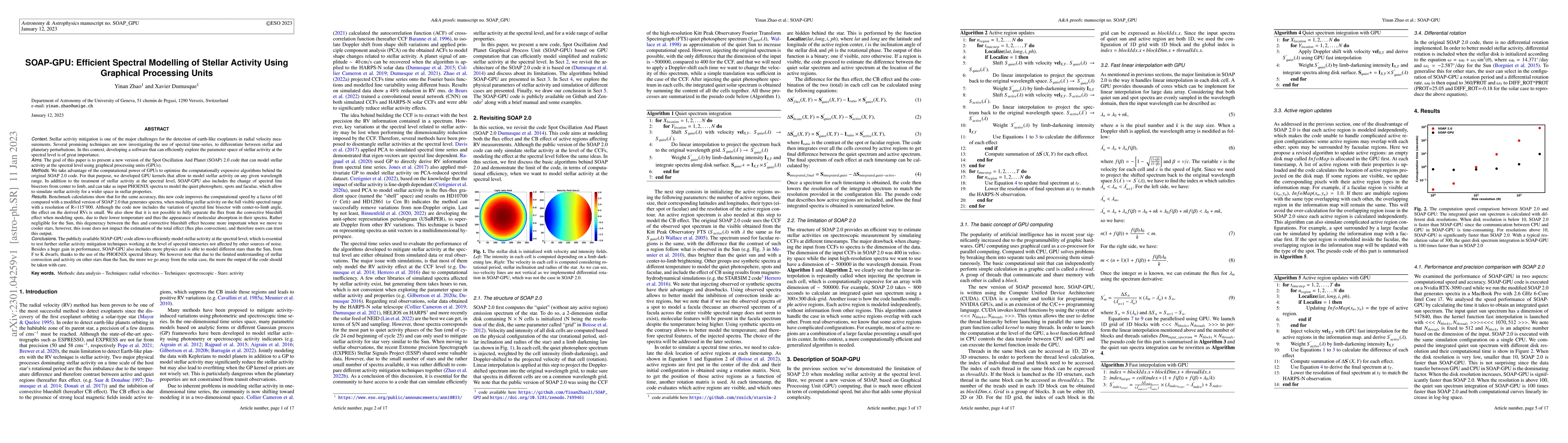 Thumbnail for SOAP-GPU: Efficient Spectral Modelling of Stellar Activity Using
  Graphical Processing Units