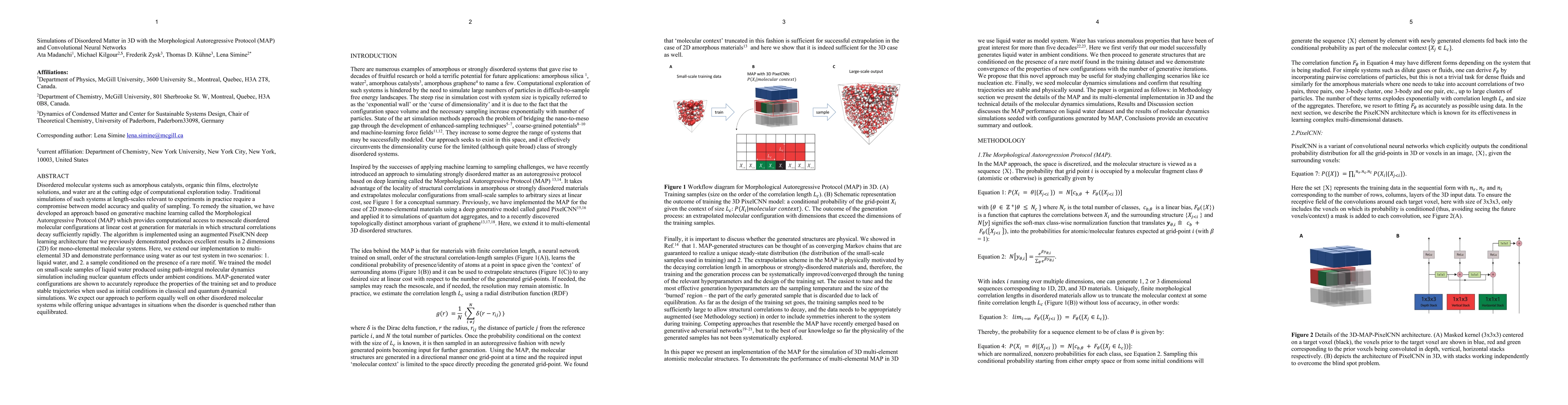 Thumbnail for Simulations of Disordered Matter in 3D with the Morphological
  Autoregressive Protocol (MAP) and Convolutional Neural Networks
