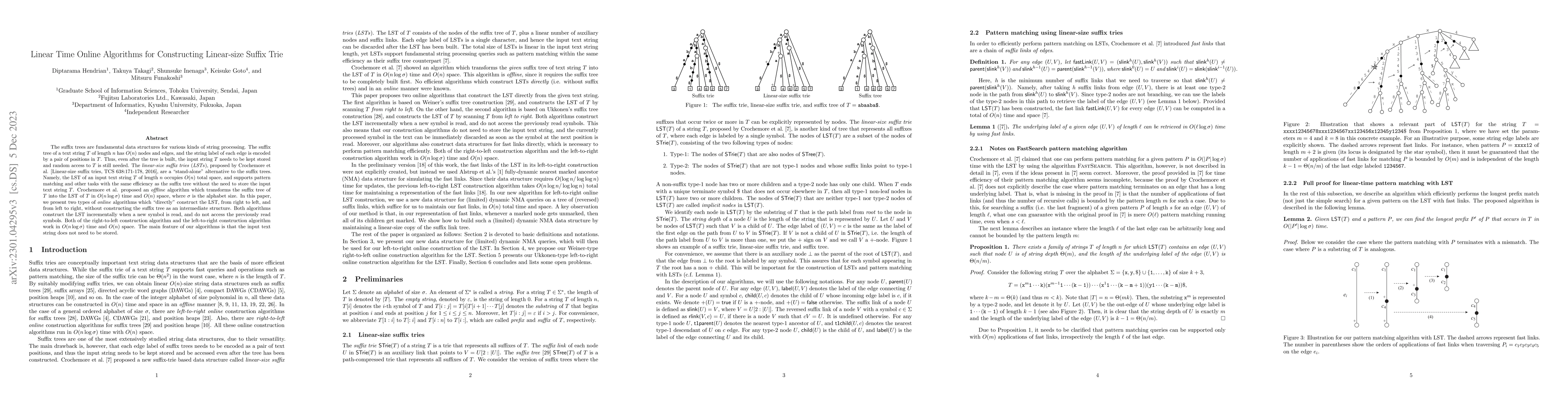 Thumbnail for Linear Time Online Algorithms for Constructing Linear-size Suffix Trie