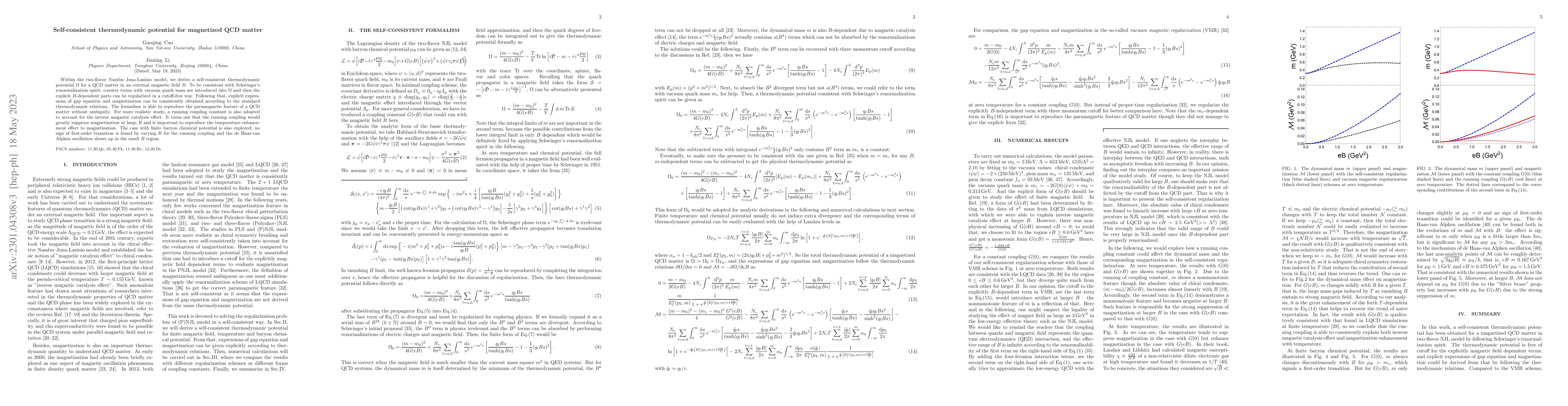 Thumbnail for Self-consistent thermodynamic potential for magnetized QCD matter
