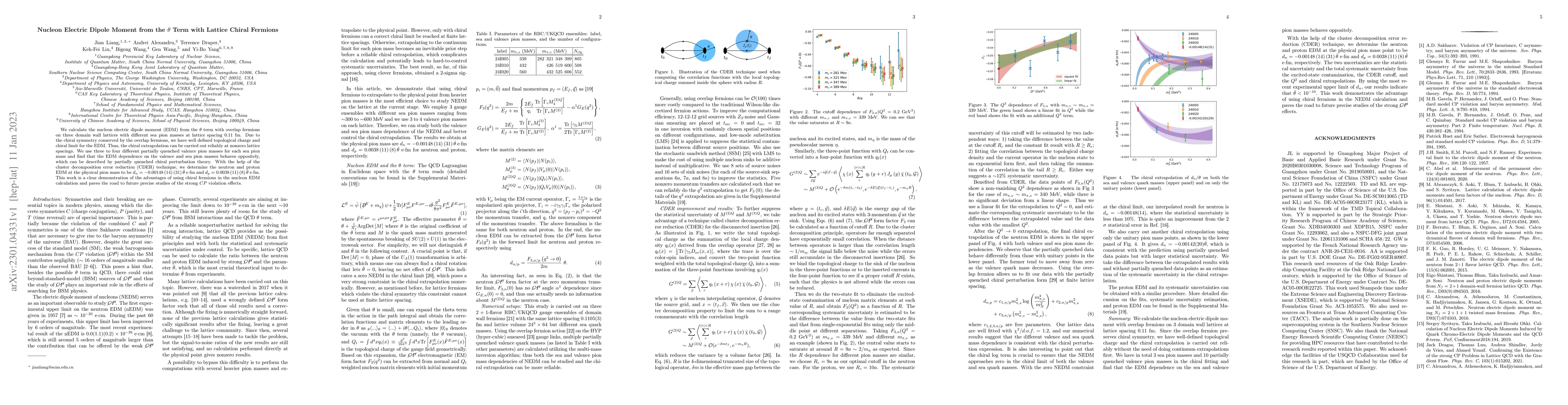 Thumbnail for Nucleon Electric Dipole Moment from the $\theta$ Term with Lattice
  Chiral Fermions