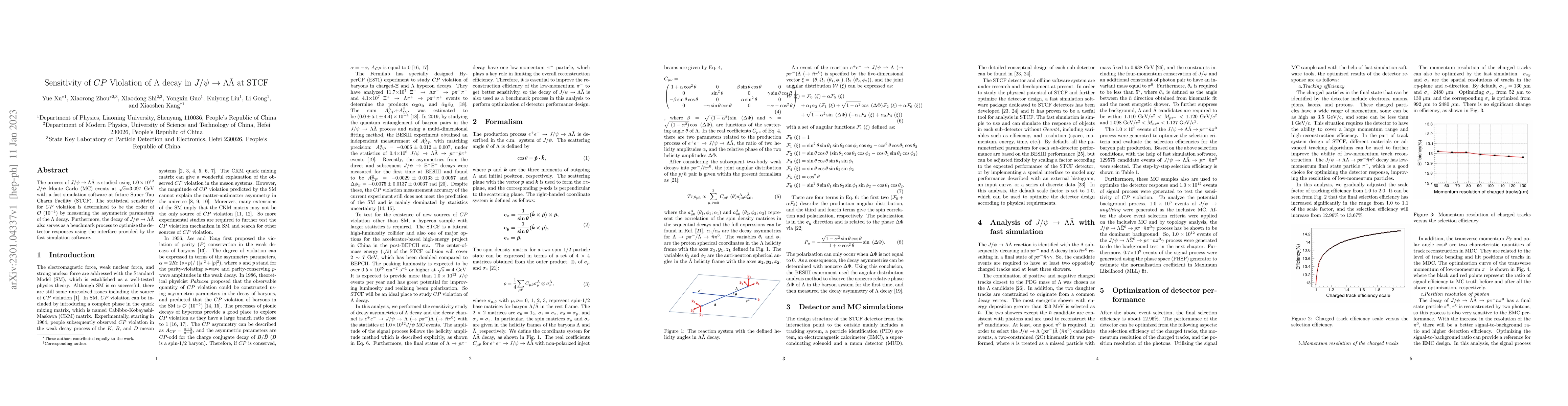 Thumbnail for Sensitivity of $CP$ Violation of $\Lambda$ decay in $J/\psi \to \Lambda
  \bar{\Lambda}$ at STCF