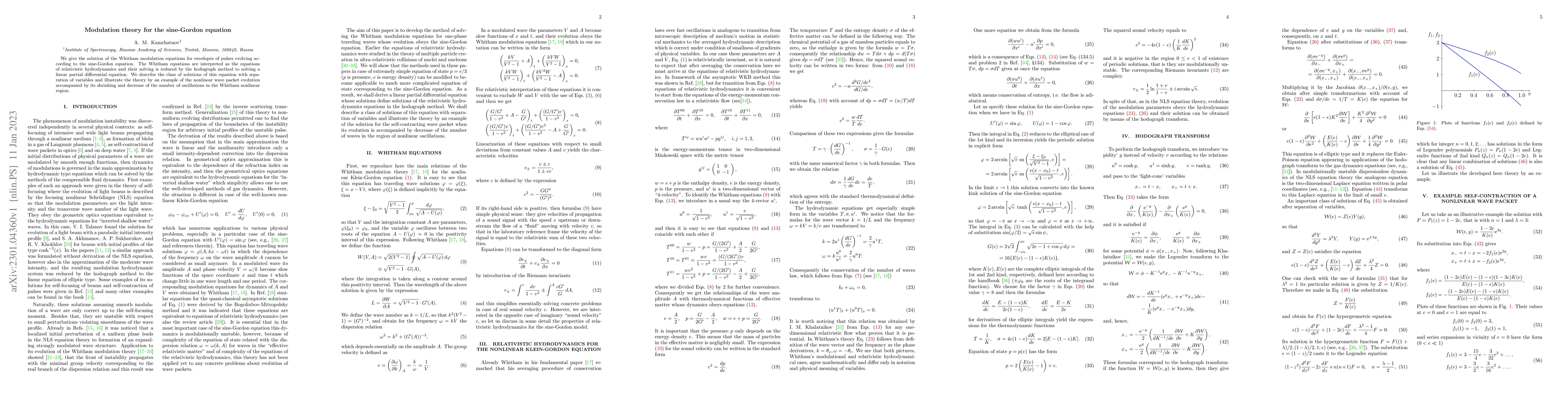 Thumbnail for Modulation theory for the sine-Gordon equation